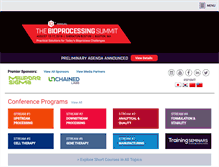 Tablet Screenshot of bioprocessingsummit.com
